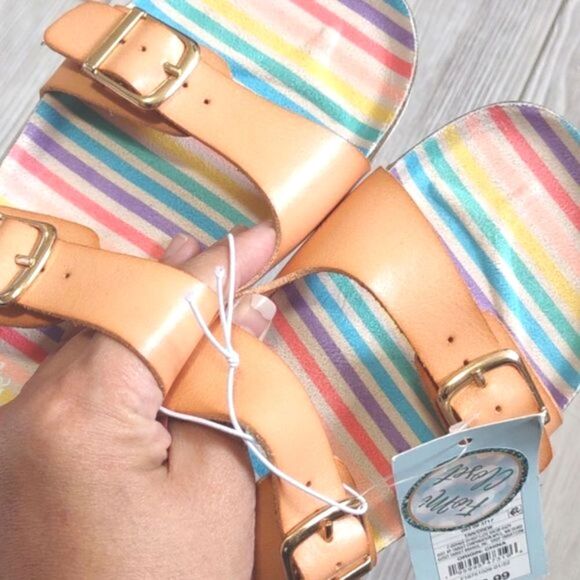 (21-1067)  🔥3/$20🔥  Cat & Jack Tan Drew Sandals Size 5 - Picture 6 of 10